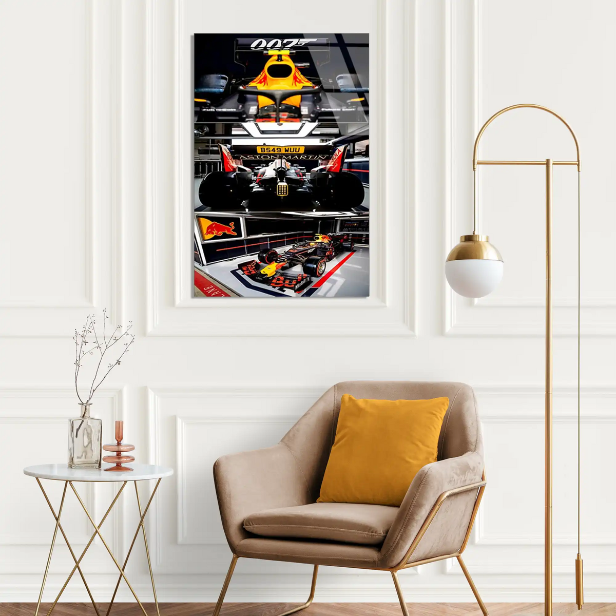007 James Bond F1 Aracı F1 Cam Tablo – Formula 1 Duvar Dekoru - DEG0868