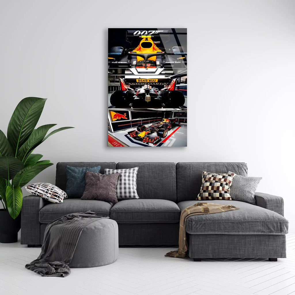 007 James Bond F1 Aracı F1 Cam Tablo – Formula 1 Duvar Dekoru - DEG0868