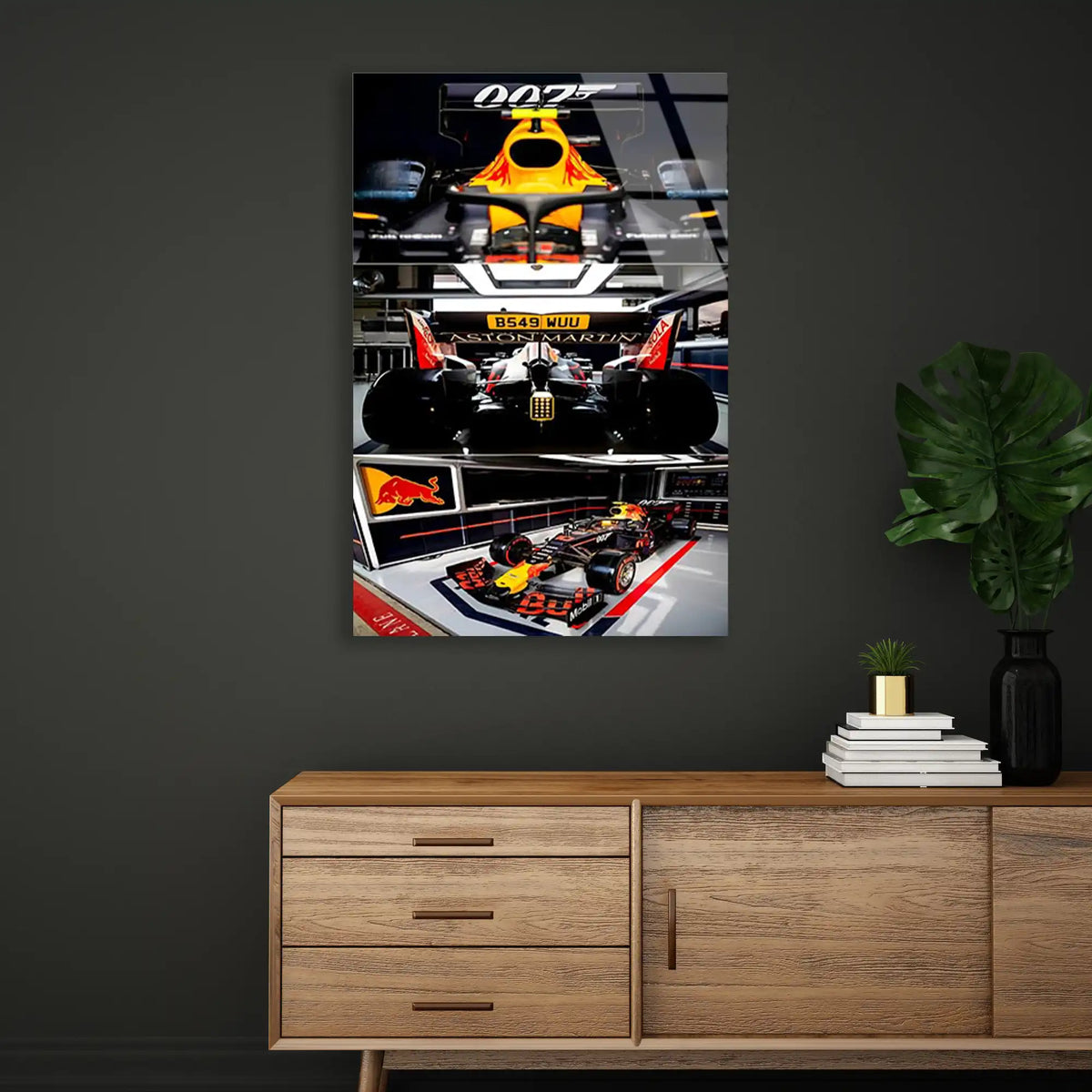 007 James Bond F1 Aracı F1 Cam Tablo – Formula 1 Duvar Dekoru - DEG0868