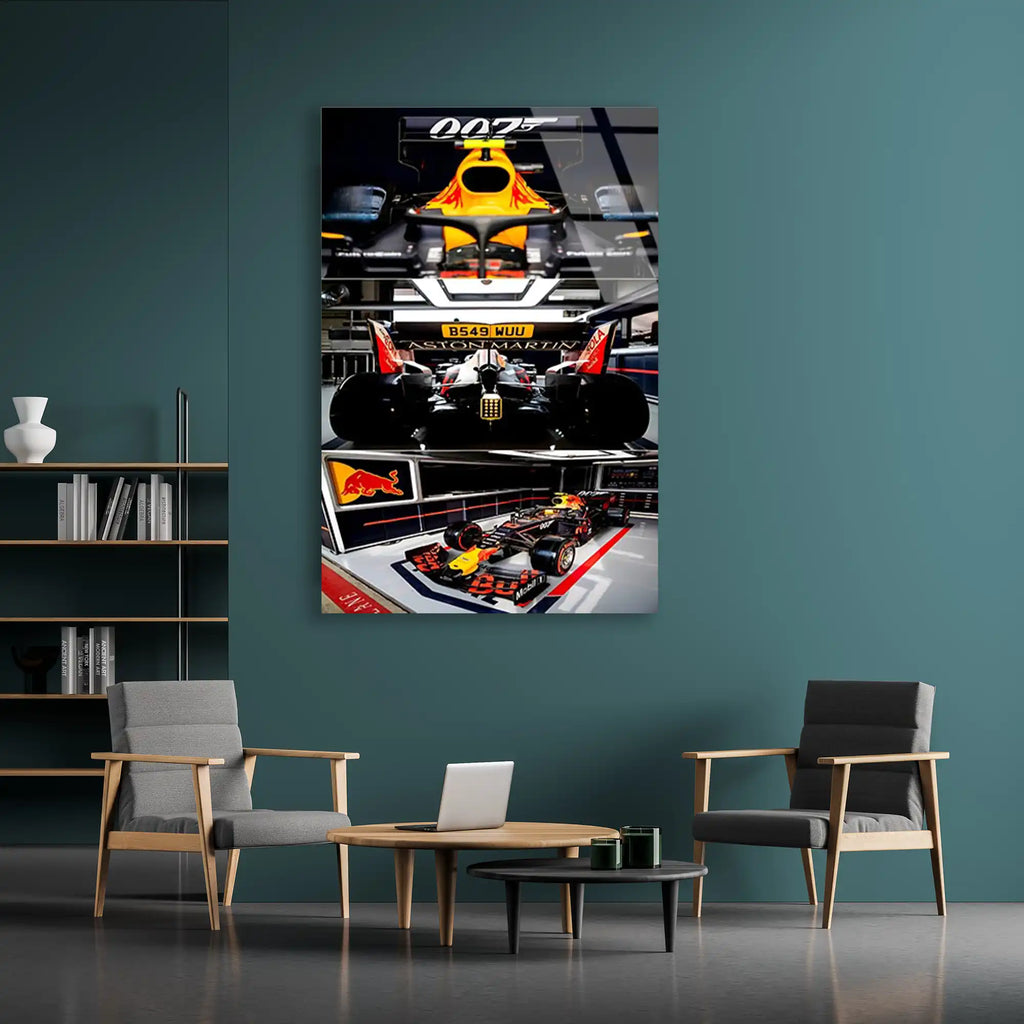 007 James Bond F1 Aracı F1 Cam Tablo – Formula 1 Duvar Dekoru - DEG0868