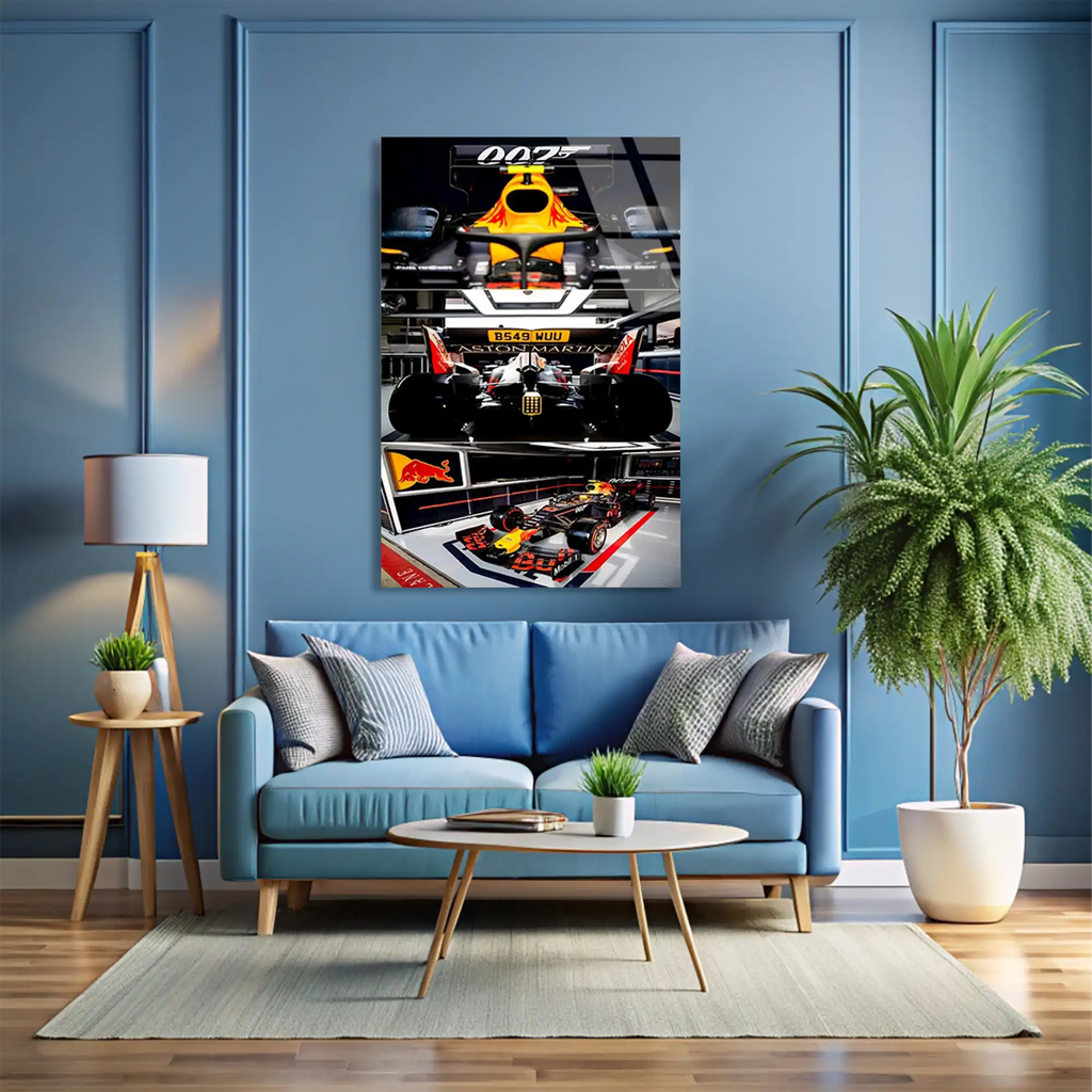 007 James Bond F1 Aracı F1 Cam Tablo – Formula 1 Duvar Dekoru - DEG0868