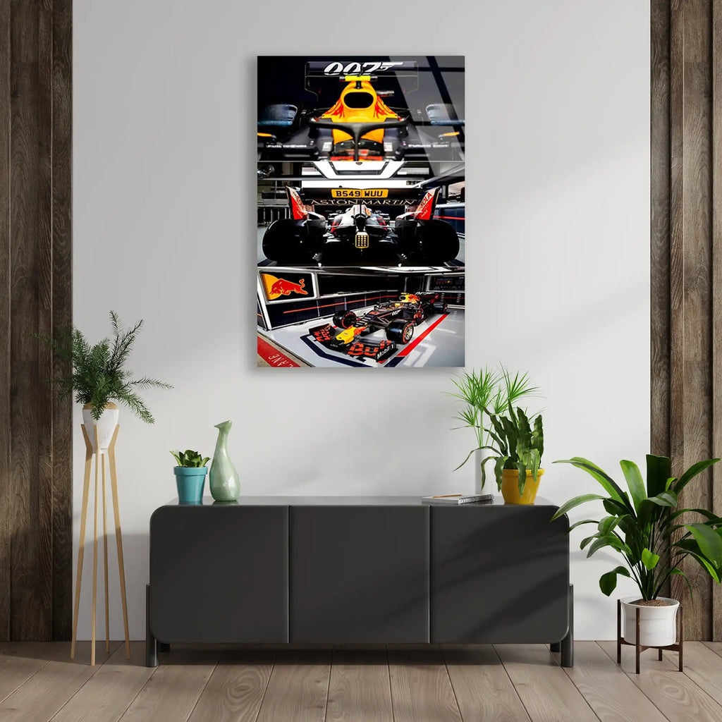 007 James Bond F1 Aracı F1 Cam Tablo – Formula 1 Duvar Dekoru - DEG0868