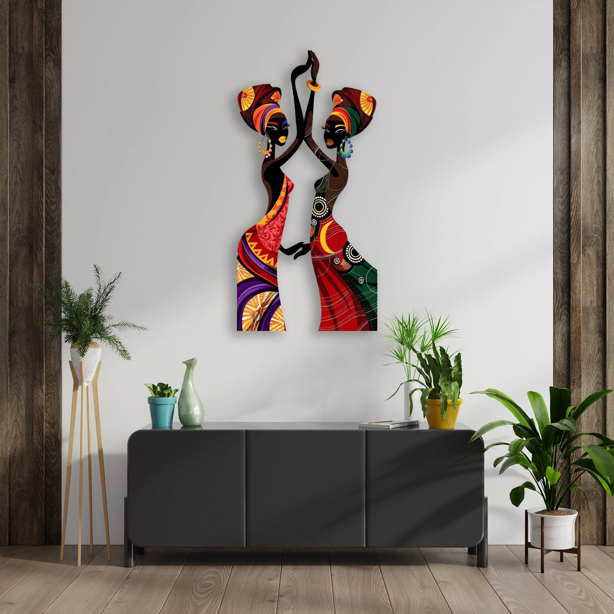 Dans Eden Afrikalı Kadınlar Metal Tablo