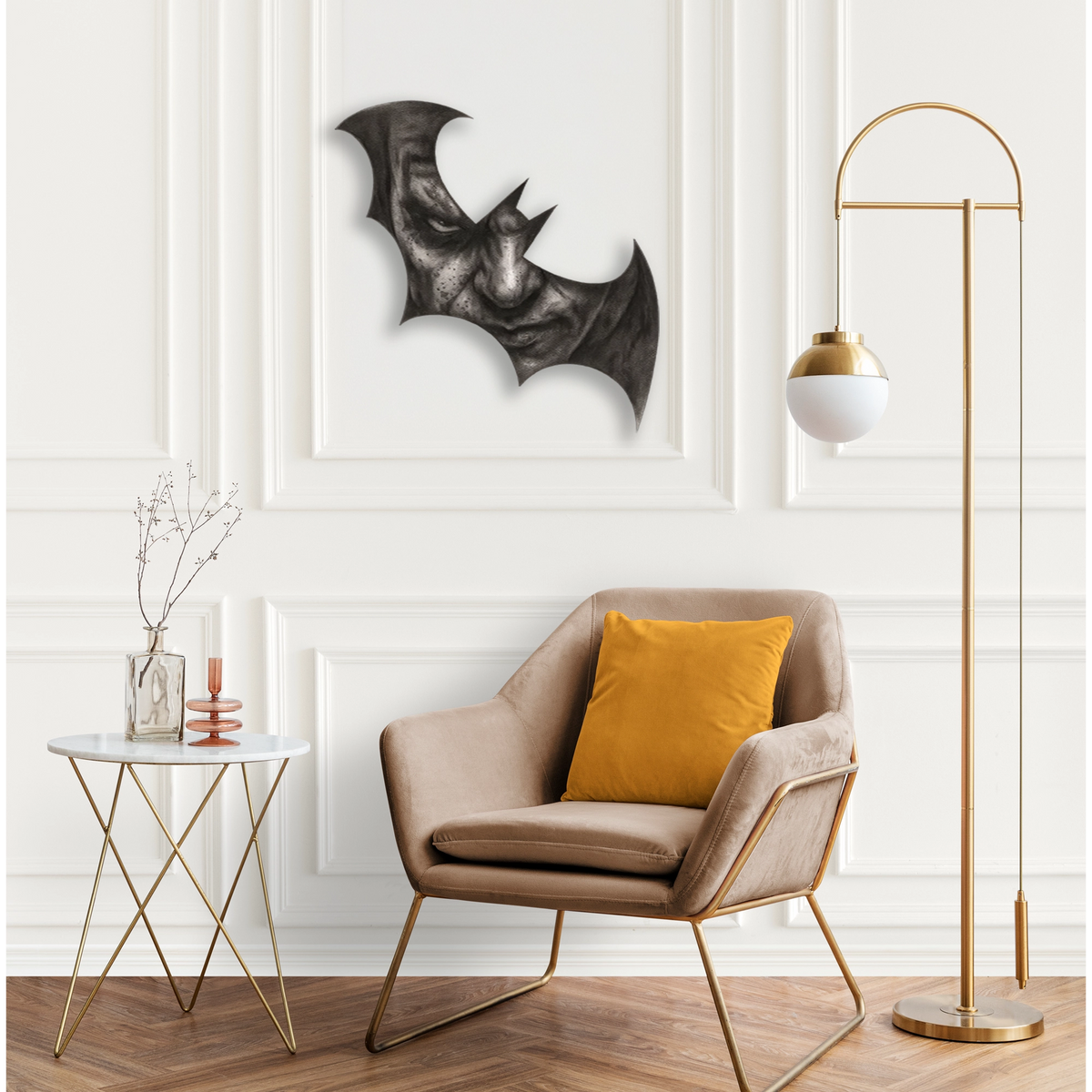 Batman Silüeti Metal Tablo