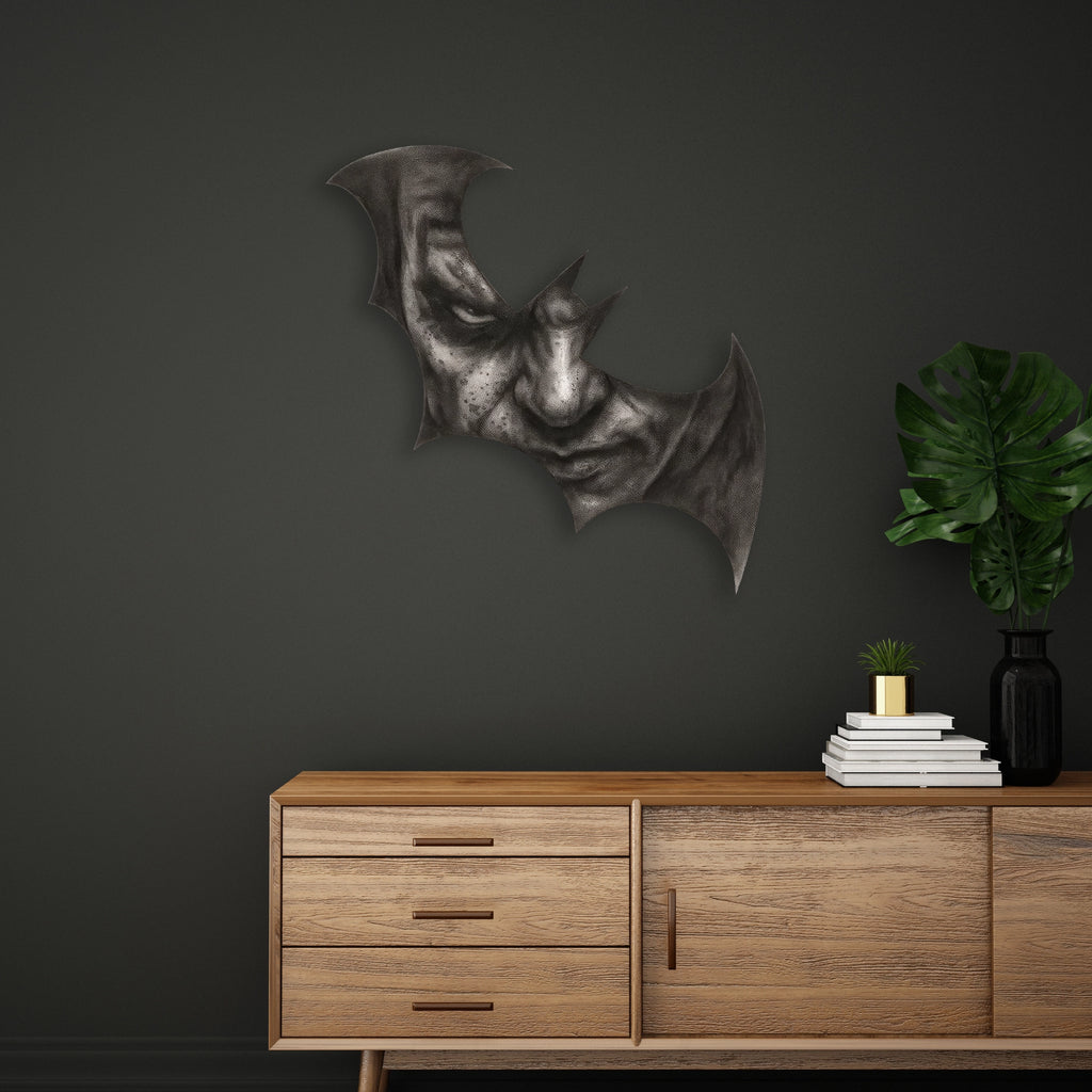 Batman Silüeti Metal Tablo