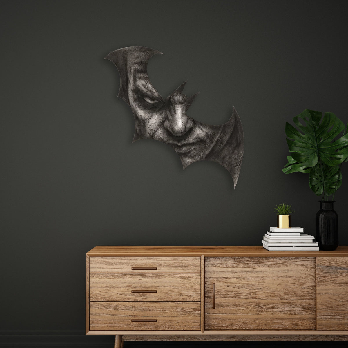 Batman Silüeti Metal Tablo