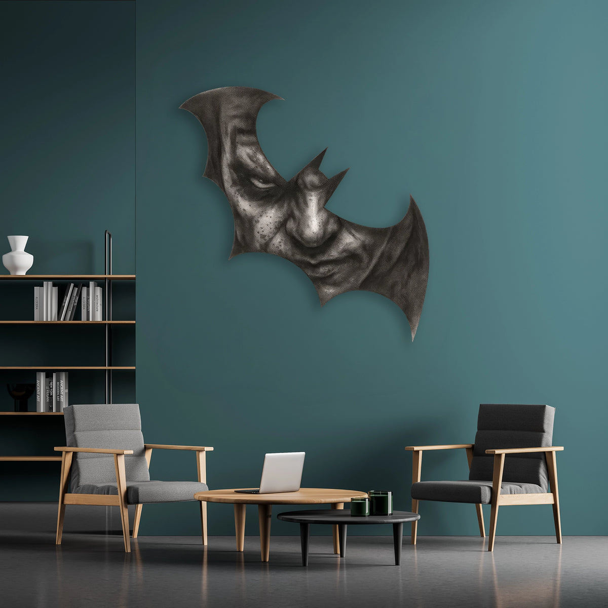 Batman Silüeti Metal Tablo