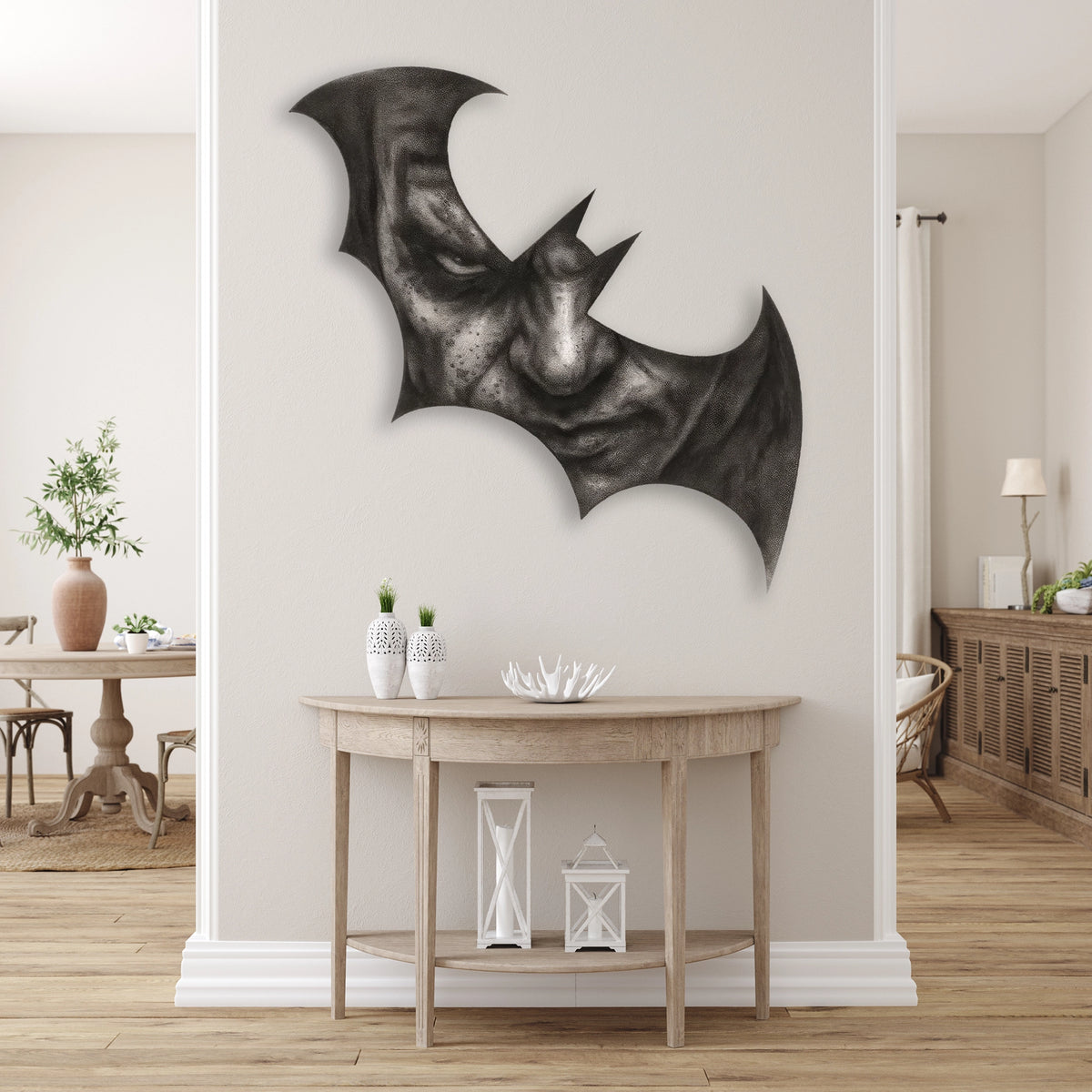 Batman Silüeti Metal Tablo