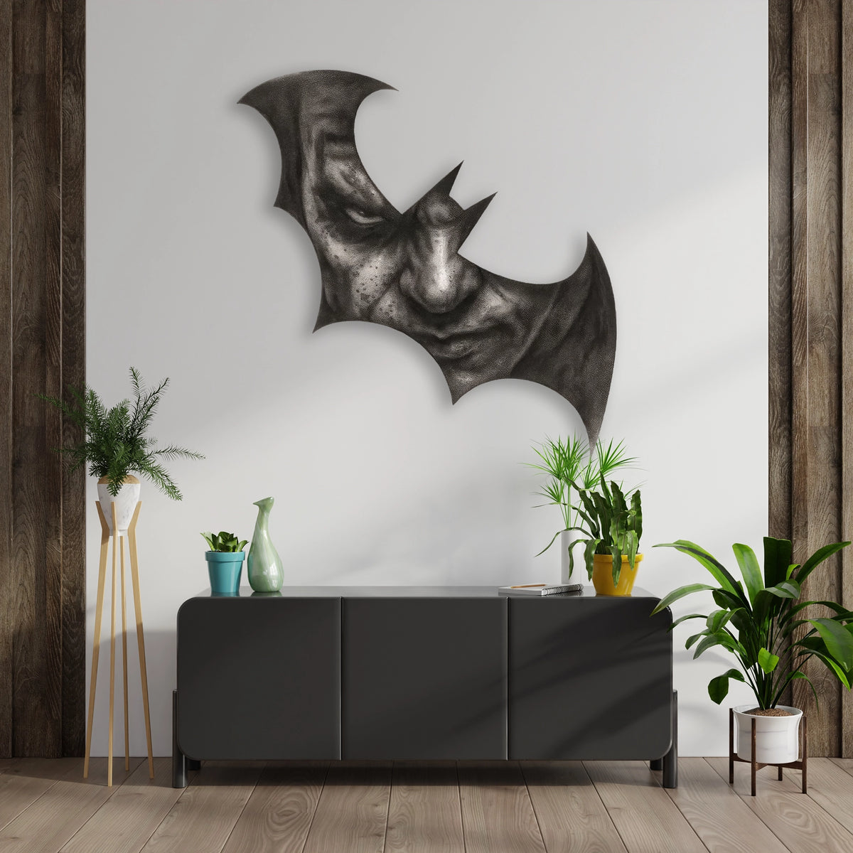 Batman Silüeti Metal Tablo
