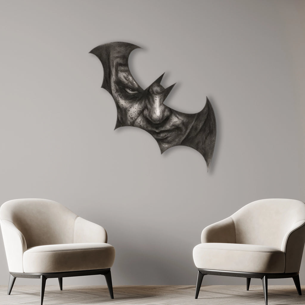 Batman Silüeti Metal Tablo