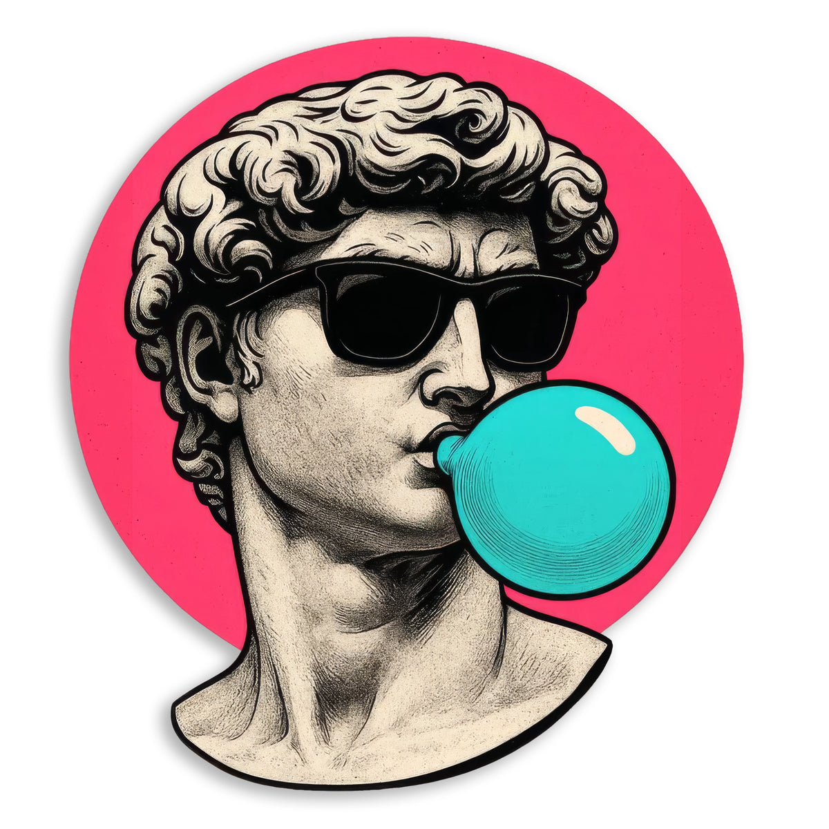 Güneş Gözlüklü David – Sakız (Pop Art) Metal Tablo