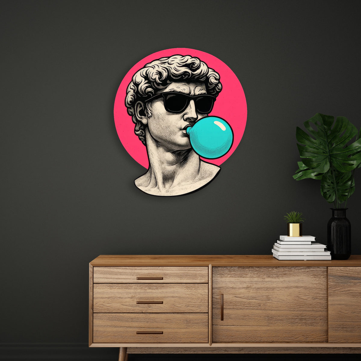 Güneş Gözlüklü David – Sakız (Pop Art) Metal Tablo