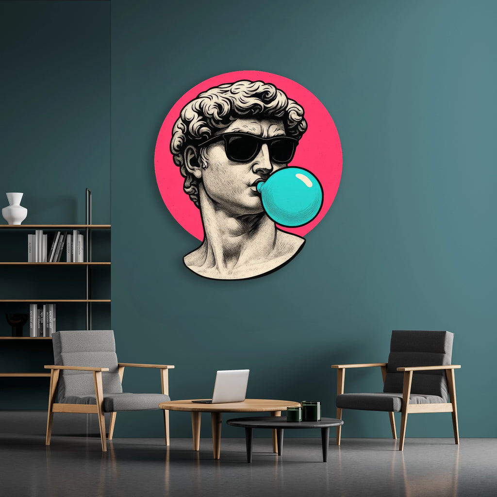Güneş Gözlüklü David – Sakız (Pop Art) Metal Tablo
