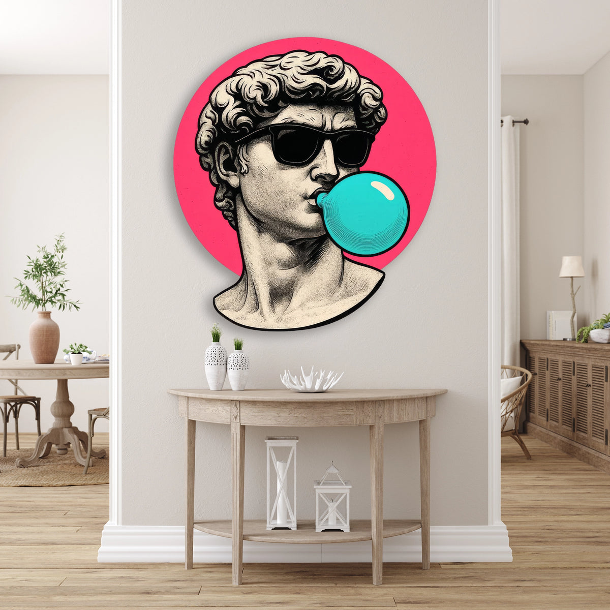 Güneş Gözlüklü David – Sakız (Pop Art) Metal Tablo