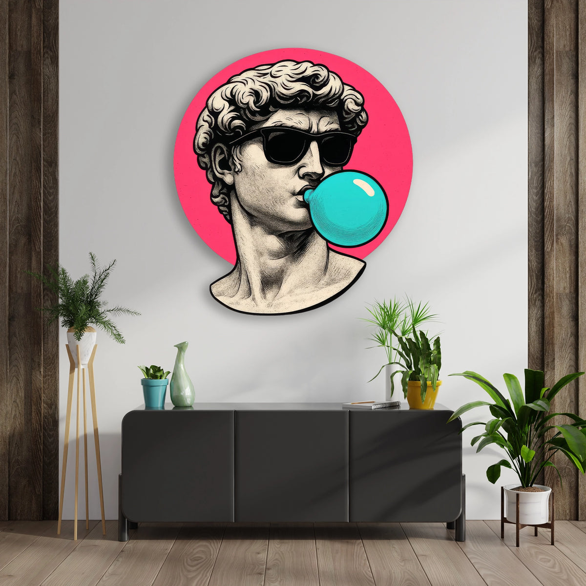 Güneş Gözlüklü David – Sakız (Pop Art) Metal Tablo