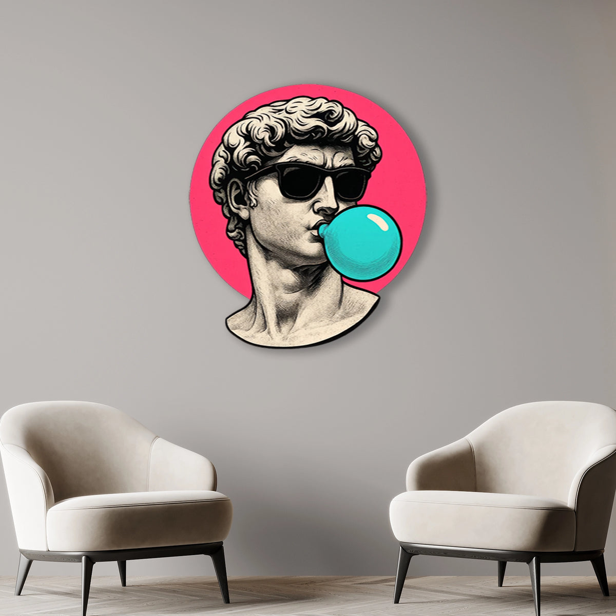 Güneş Gözlüklü David – Sakız (Pop Art) Metal Tablo