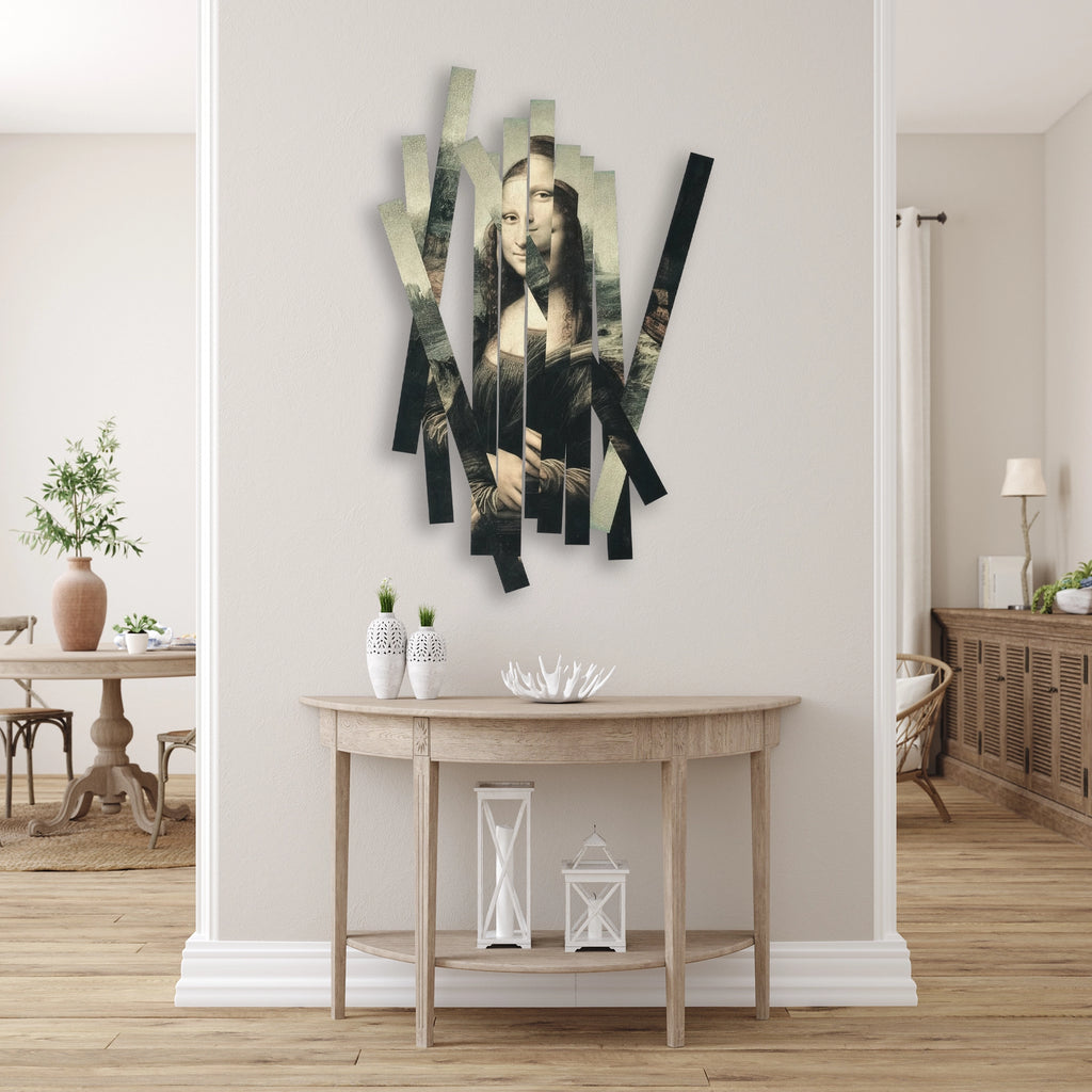 Dilimli Mona Lisa Metal Tablo