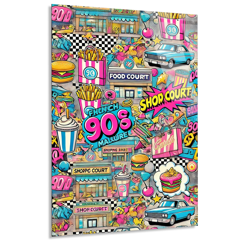 90lar Retro Kolaj Cam Tablo