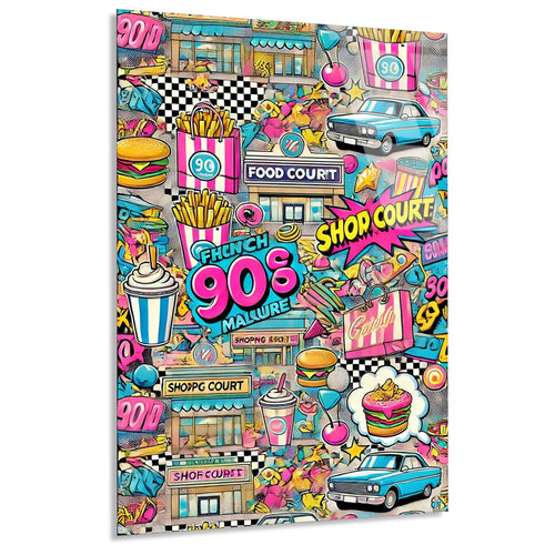 90lar Retro Kolaj Cam Tablo