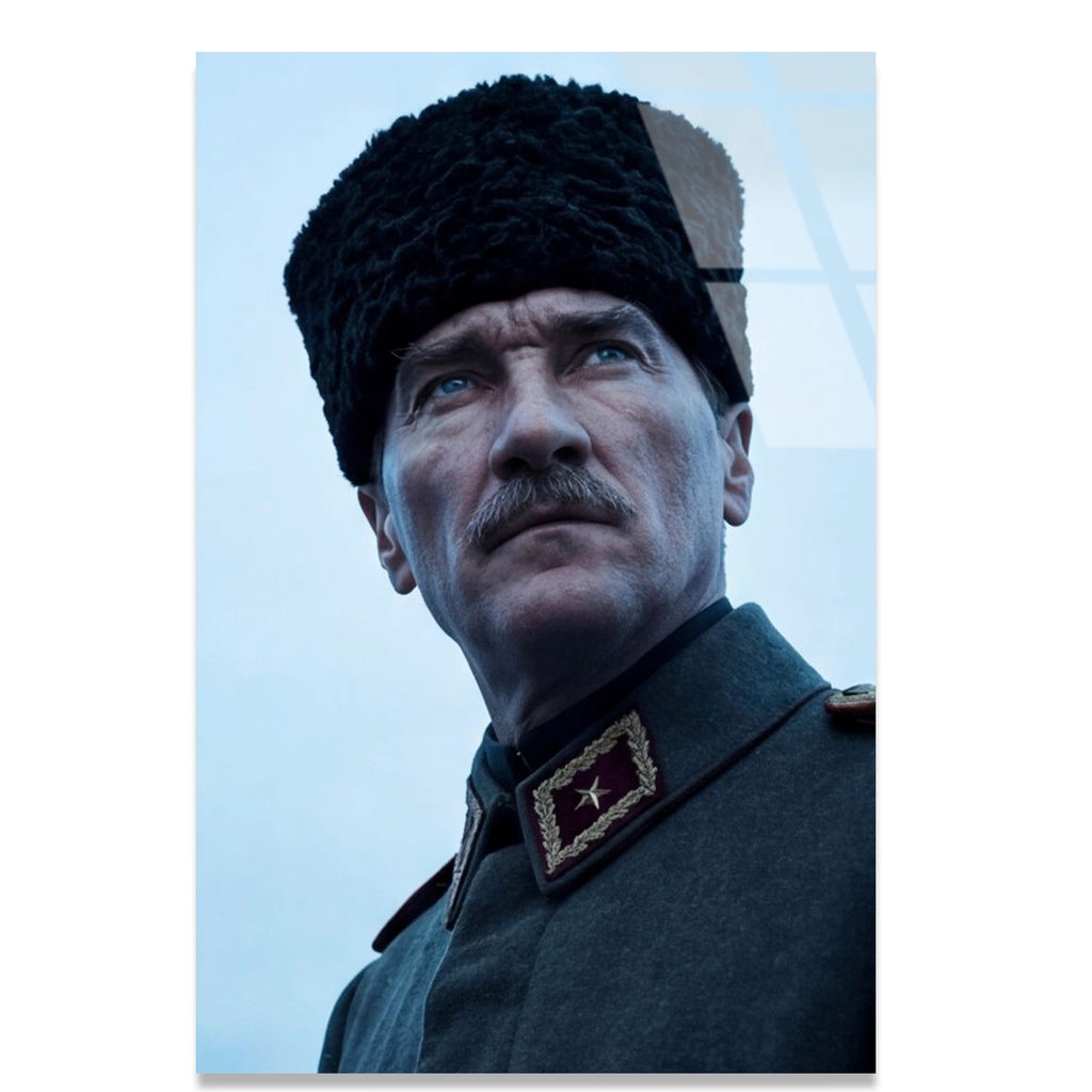 ATATÜRK BAŞKOMUTAN PORTRE - CAM TABLO - DEG0589