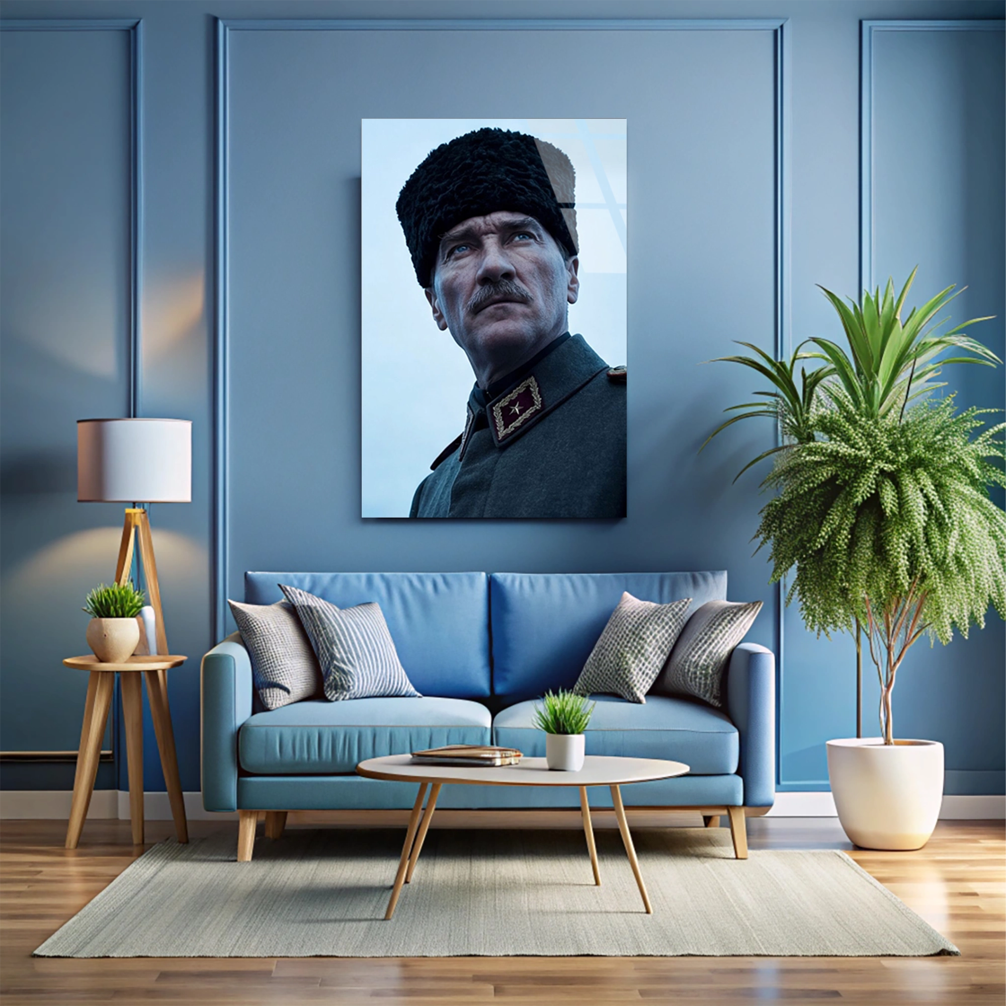 ATATÜRK BAŞKOMUTAN PORTRE - CAM TABLO - DEG0589
