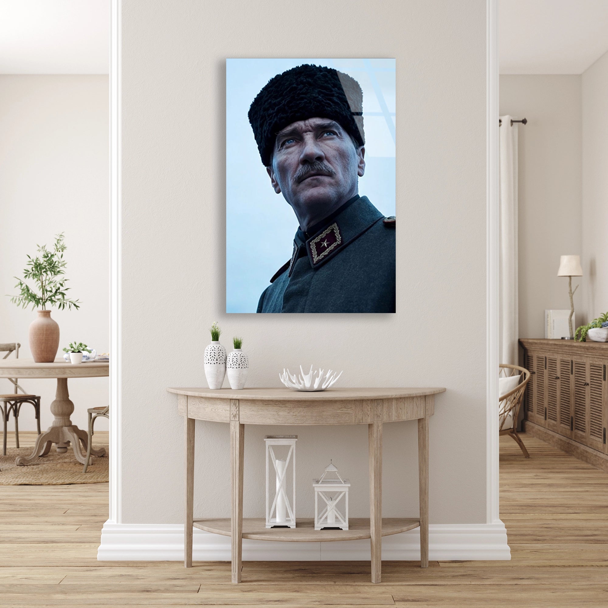 ATATÜRK BAŞKOMUTAN PORTRE - CAM TABLO - DEG0589
