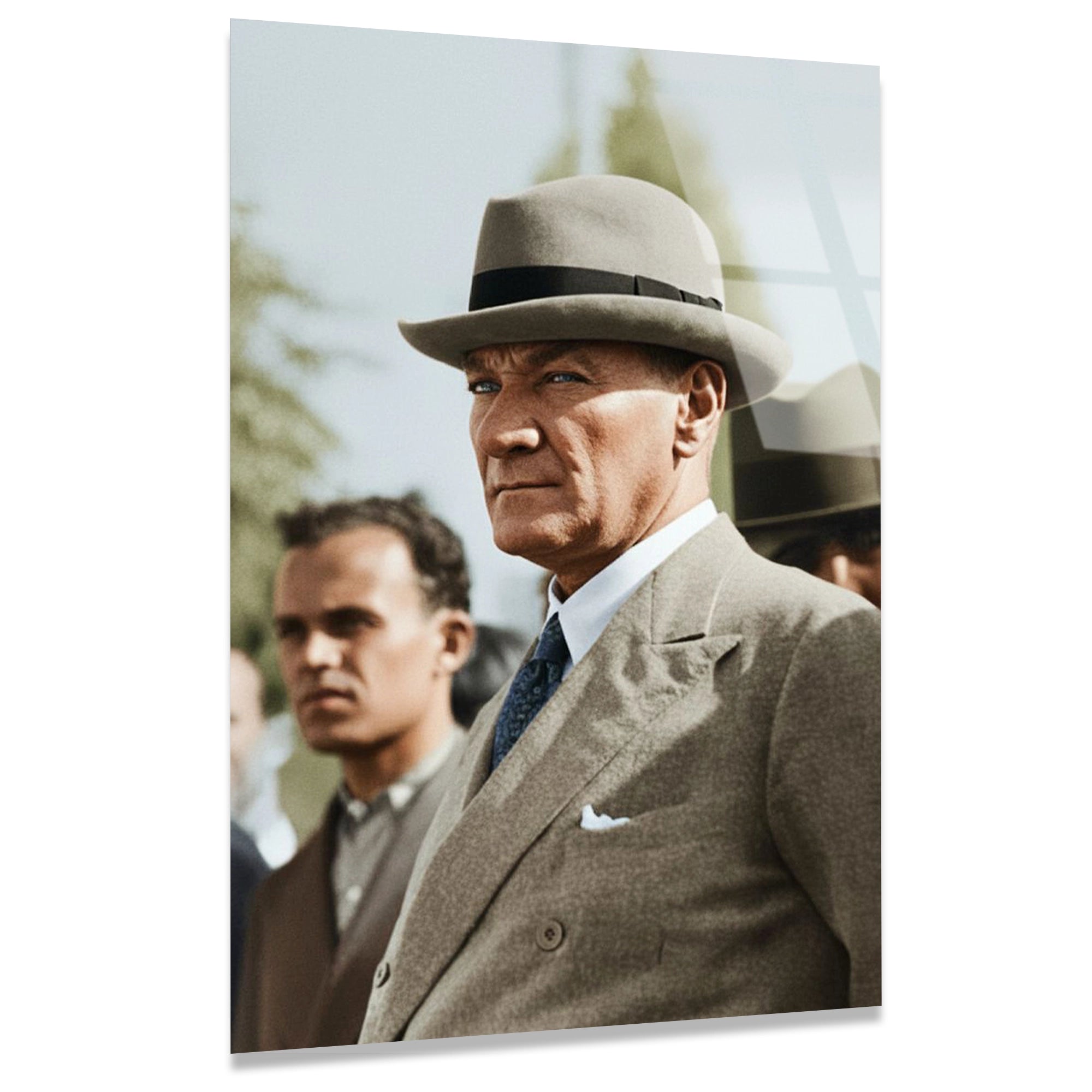 ATATÜRK FÖTR ŞAPKALI - CAM TABLO - DEG0592