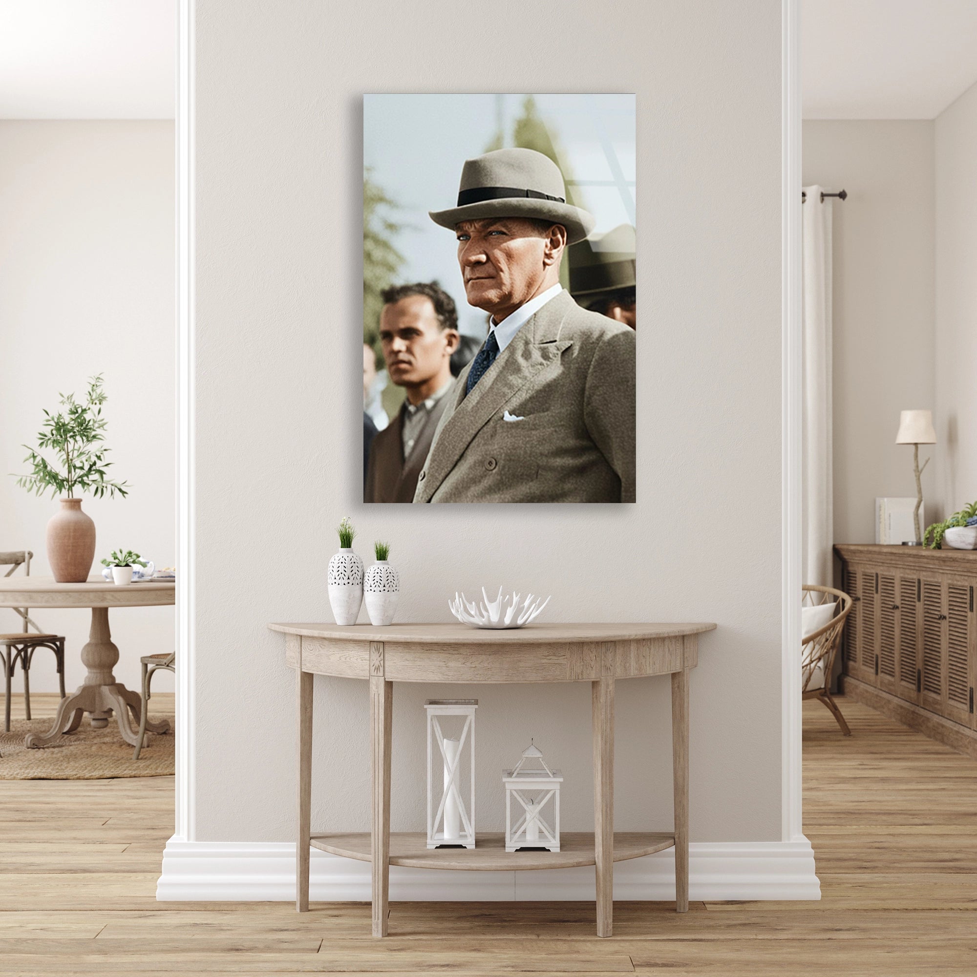 ATATÜRK FÖTR ŞAPKALI - CAM TABLO - DEG0592