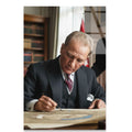 ATATÜRK ÇALIŞMA MASASINDA - CAM TABLO - DEG0595