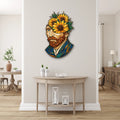 Ayçiçekli Van Gogh Portresi Metal Tablo DEC0180