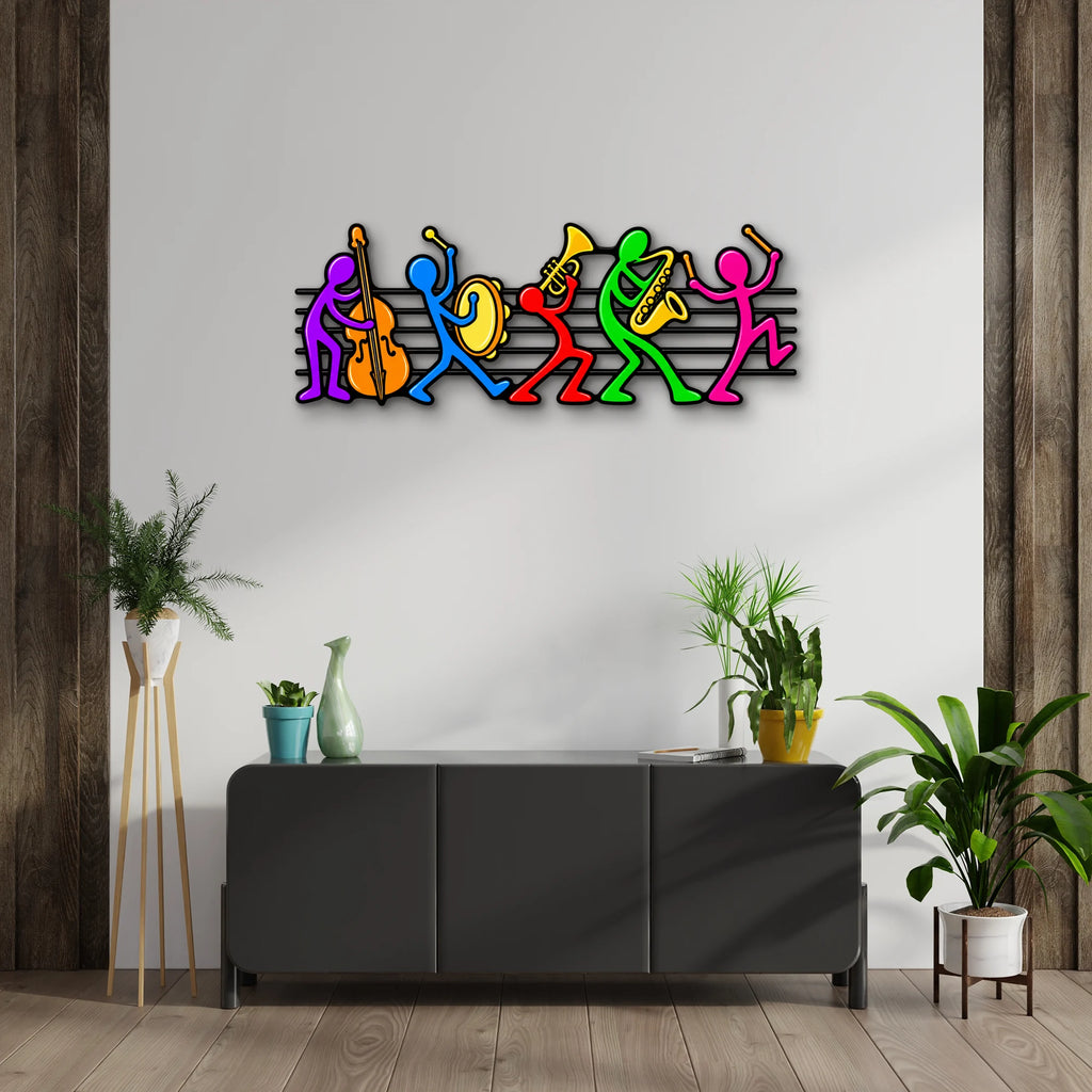 Rengârenk Caz Orkestrası Metal Tablo DEC0206