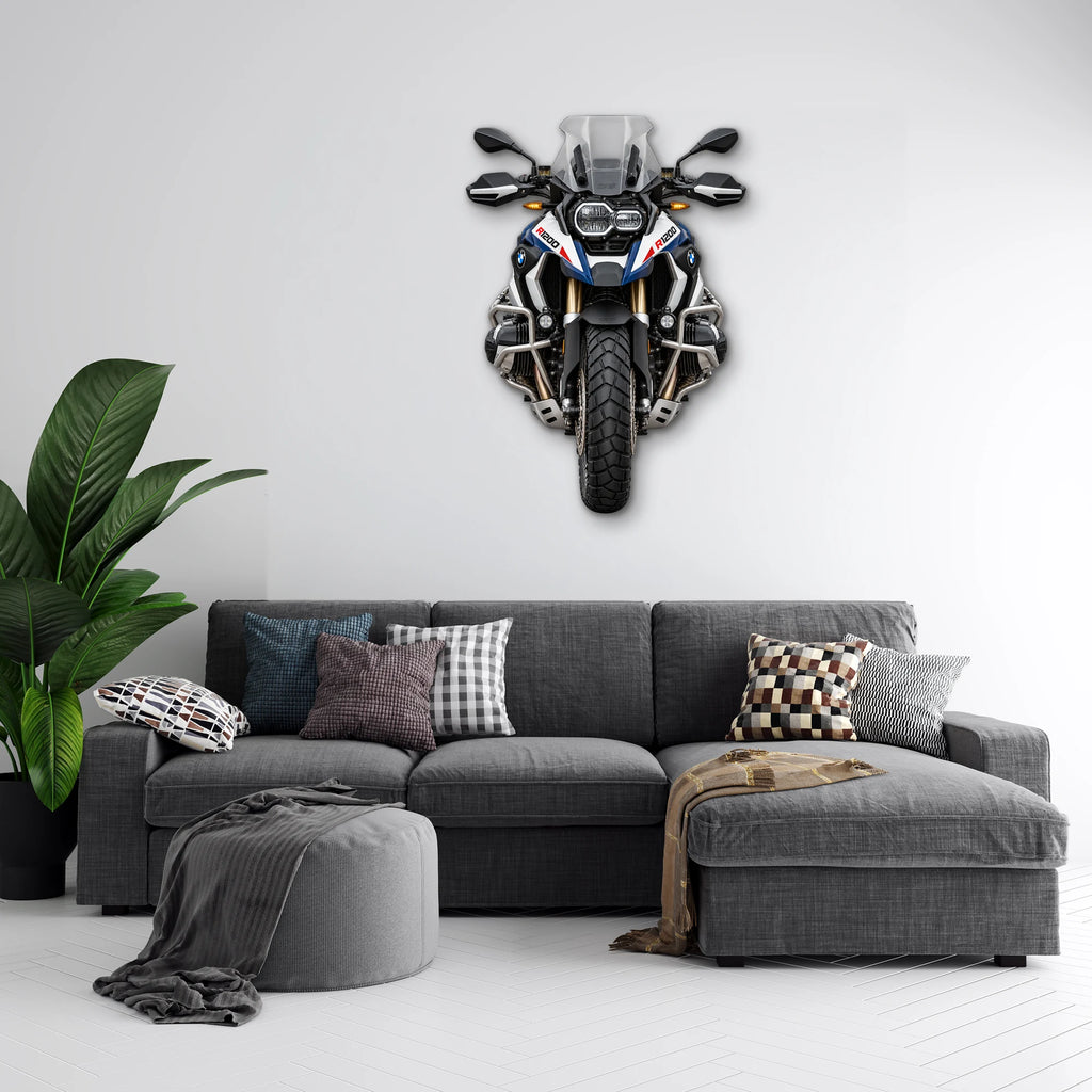 Macera Motosikleti Ön Görünüm Metal Tablo DEC0223