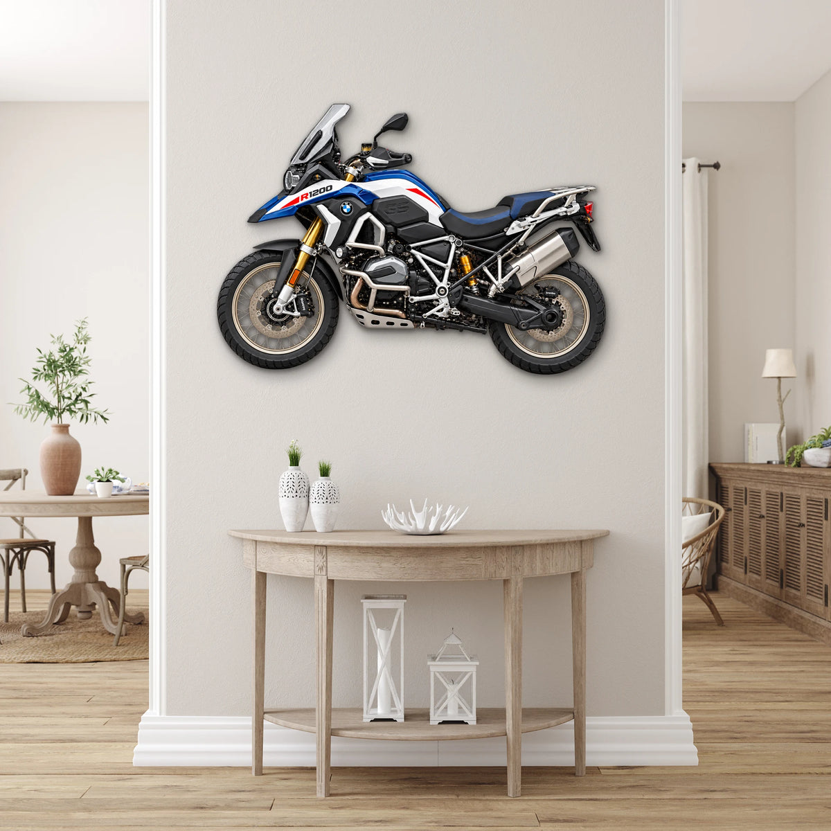 Macera Motosikleti Yan Görünüm Metal Tablo DEC0224