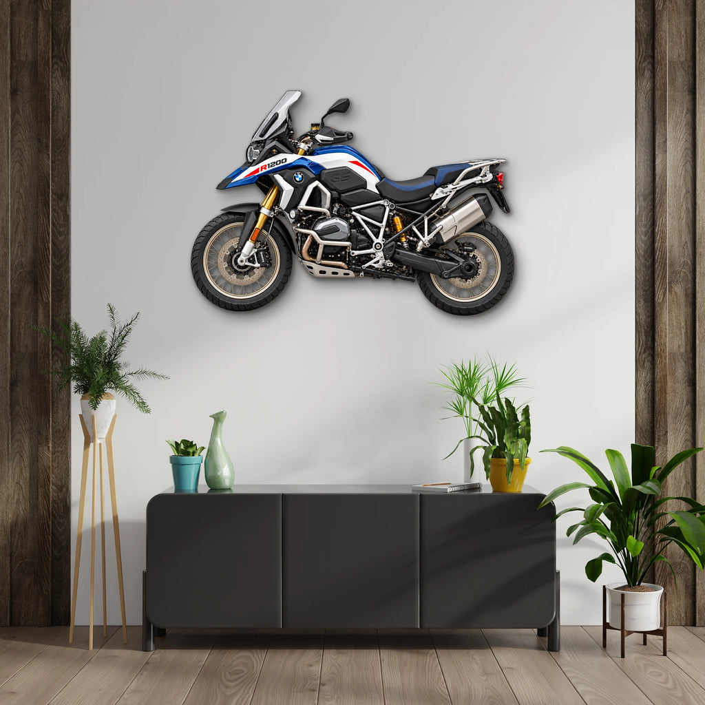 Macera Motosikleti Yan Görünüm Metal Tablo DEC0224