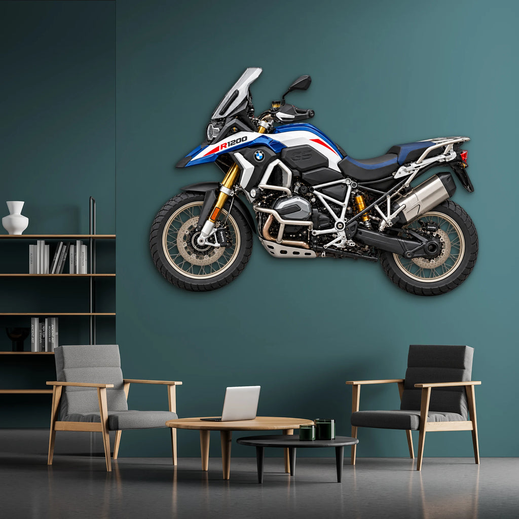 Macera Motosikleti Yan Görünüm Metal Tablo DEC0224