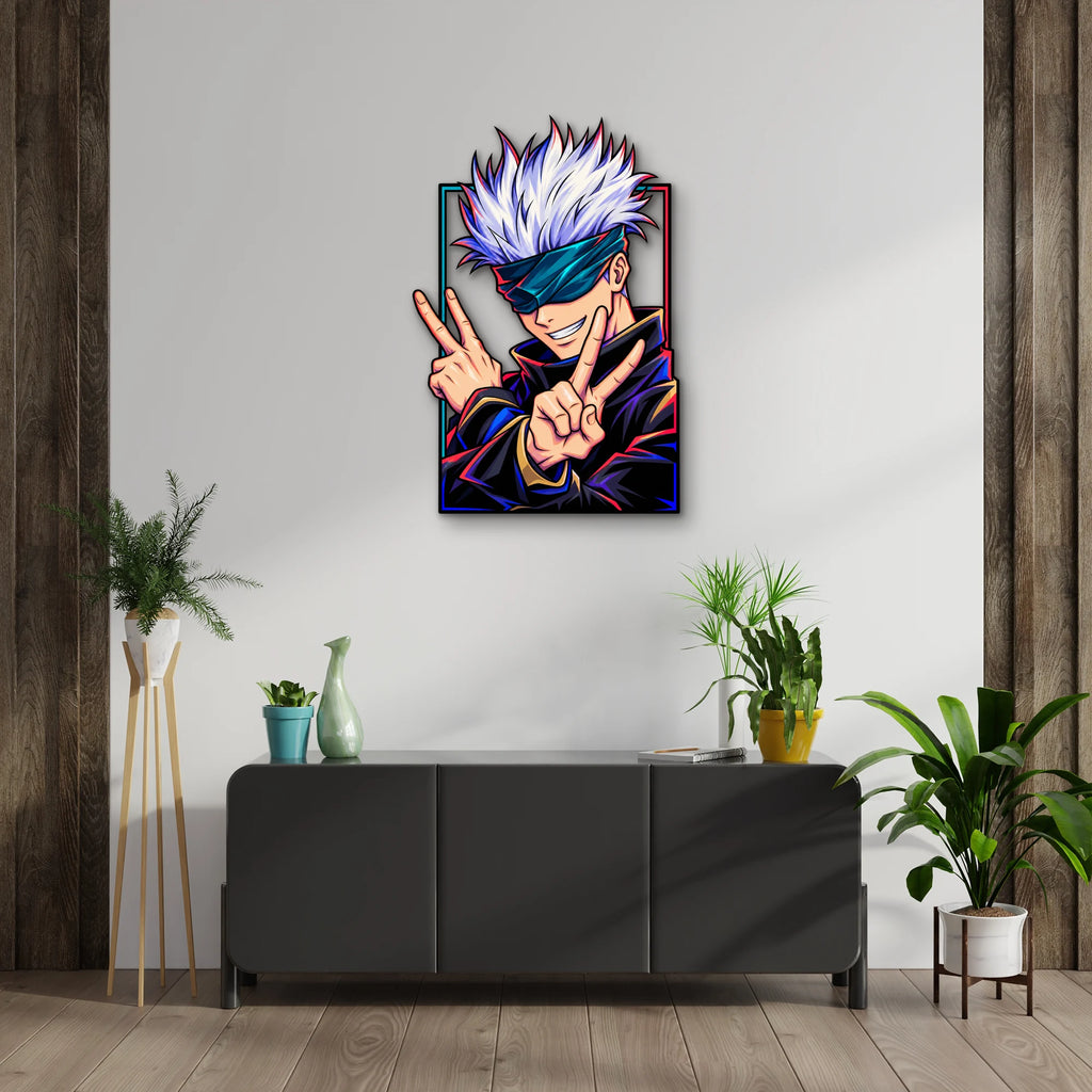 Göz Bağlı Anime Büyücü Metal Tablo DEC0244