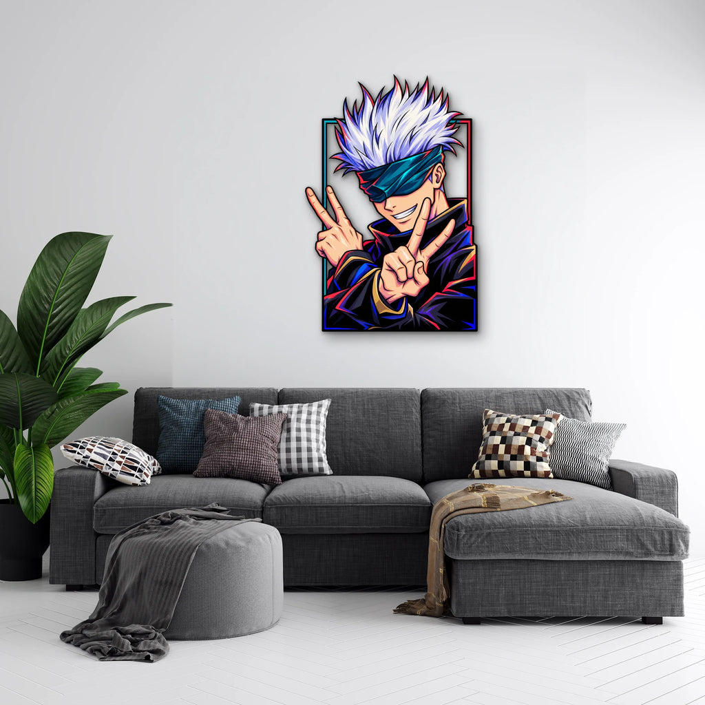Göz Bağlı Anime Büyücü Metal Tablo DEC0244