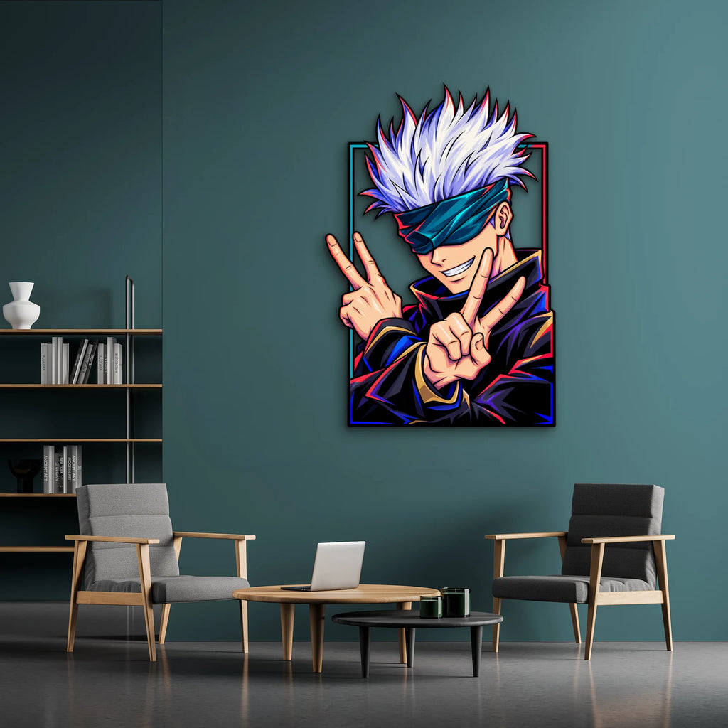 Göz Bağlı Anime Büyücü Metal Tablo DEC0244