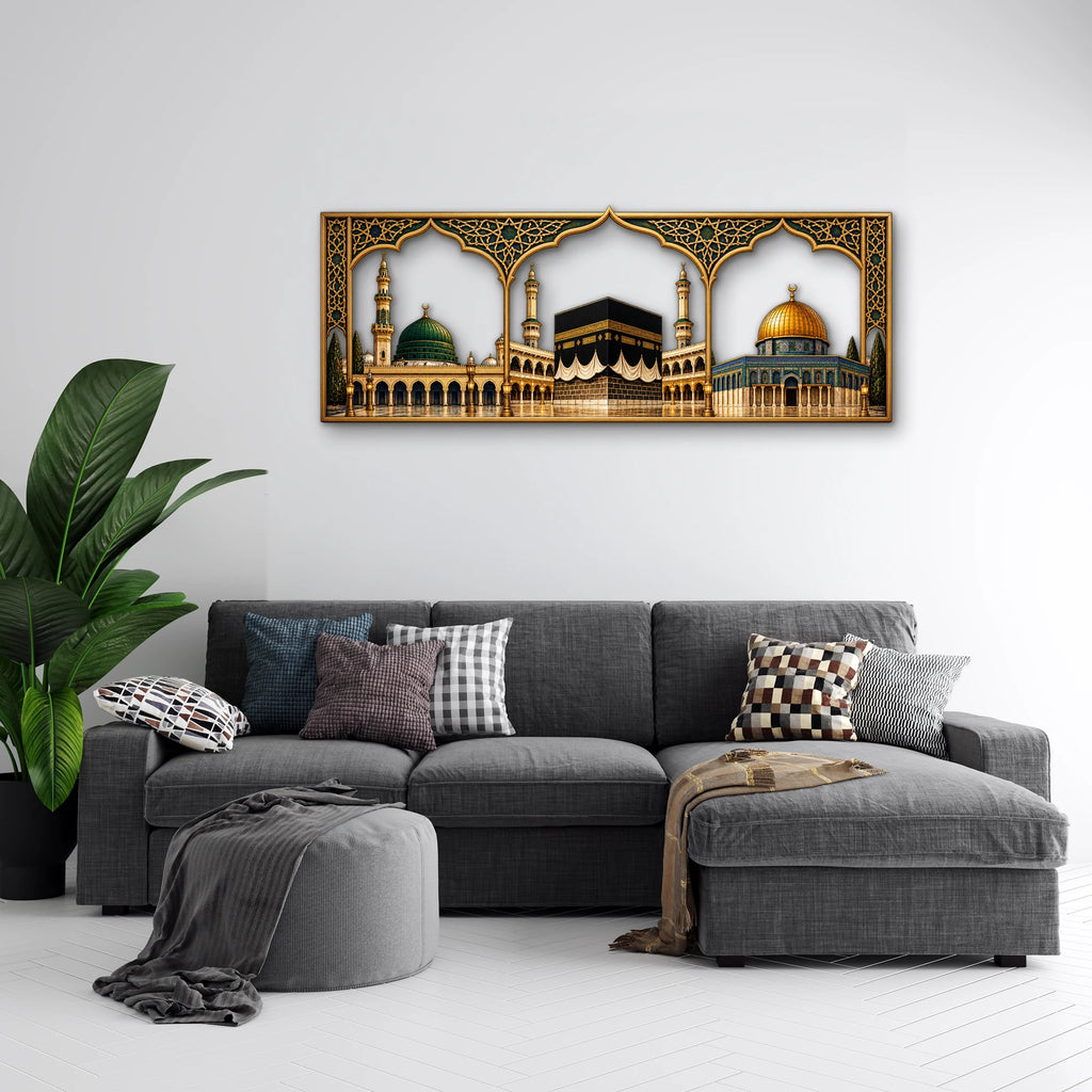 Üç Kutsal Mekân Panoraması Metal Tablo DEC0255