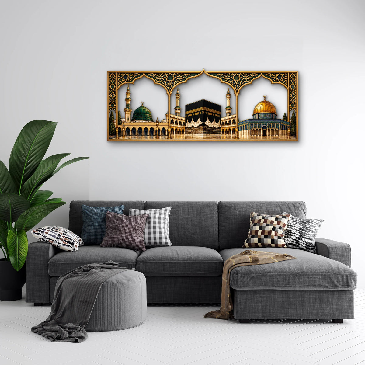 Üç Kutsal Mekân Panoraması Metal Tablo DEC0255