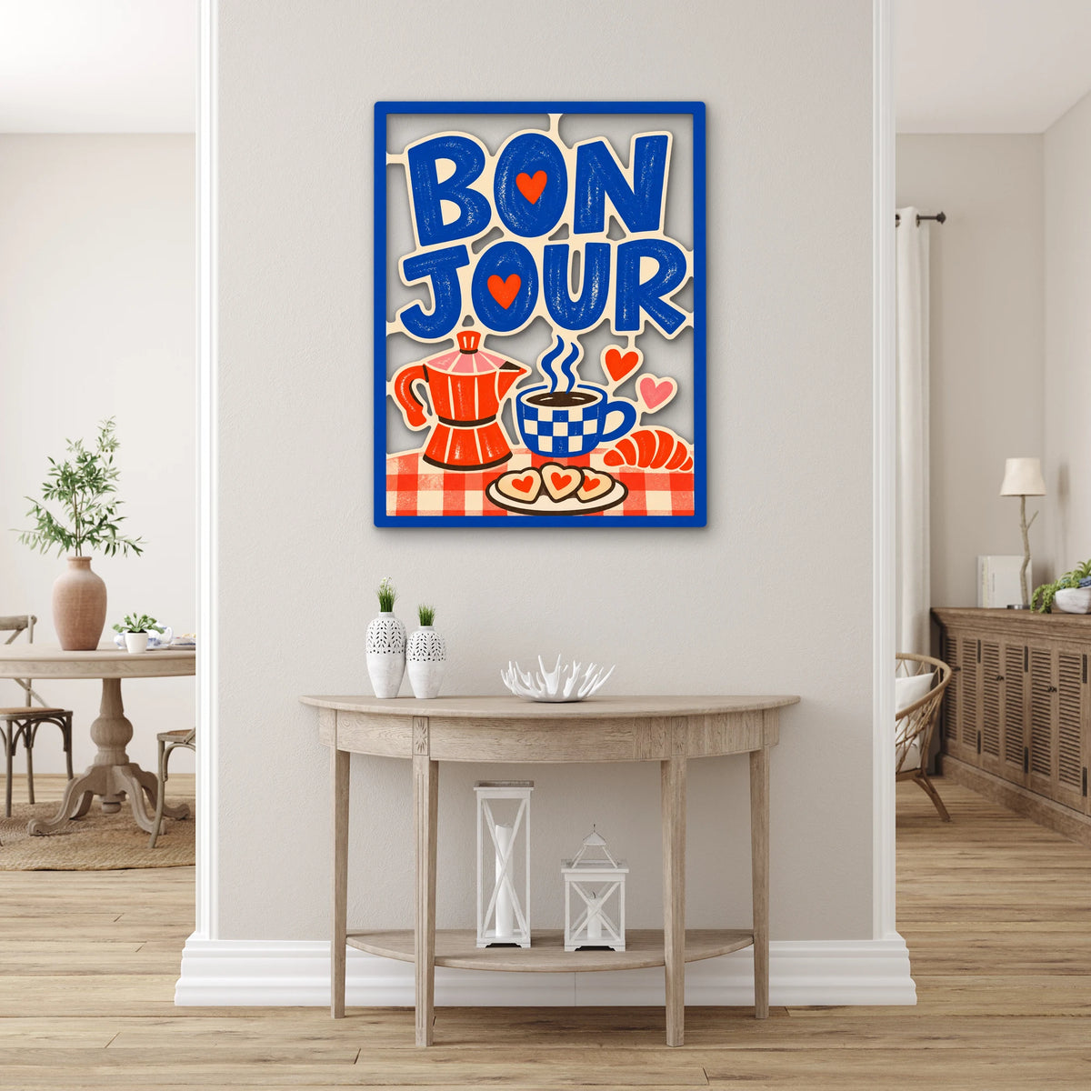 Bonjour Kahvaltı Tabelası Metal Tablo DEC0292