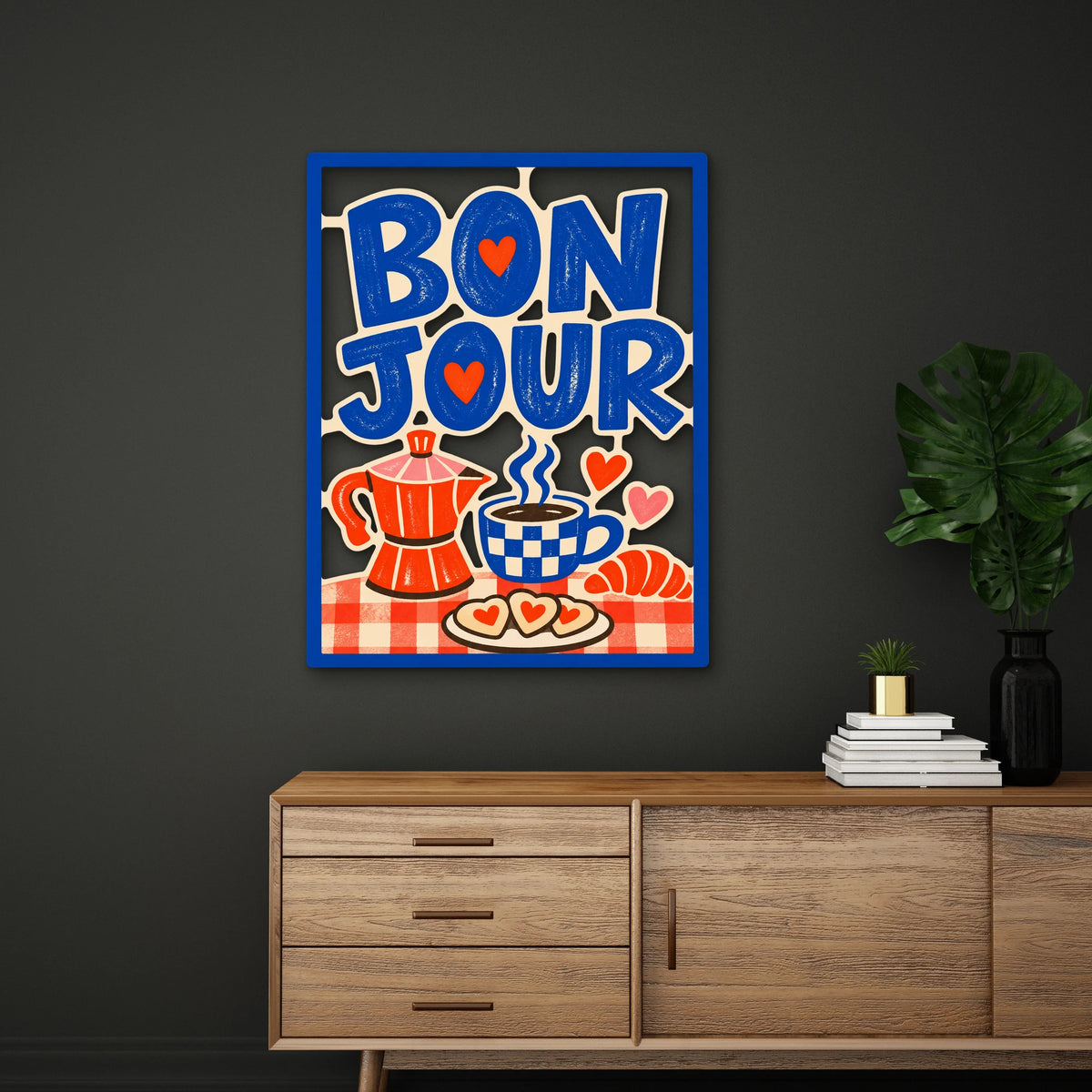 Bonjour Kahvaltı Tabelası Metal Tablo DEC0292