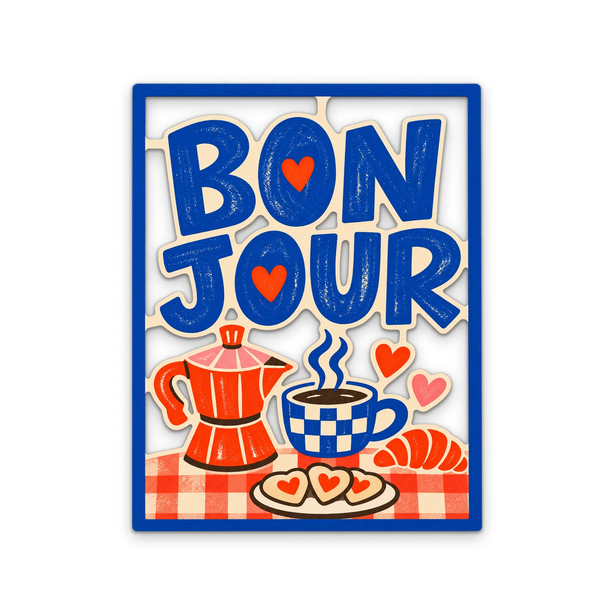 Bonjour Kahvaltı Tabelası Metal Tablo DEC0292