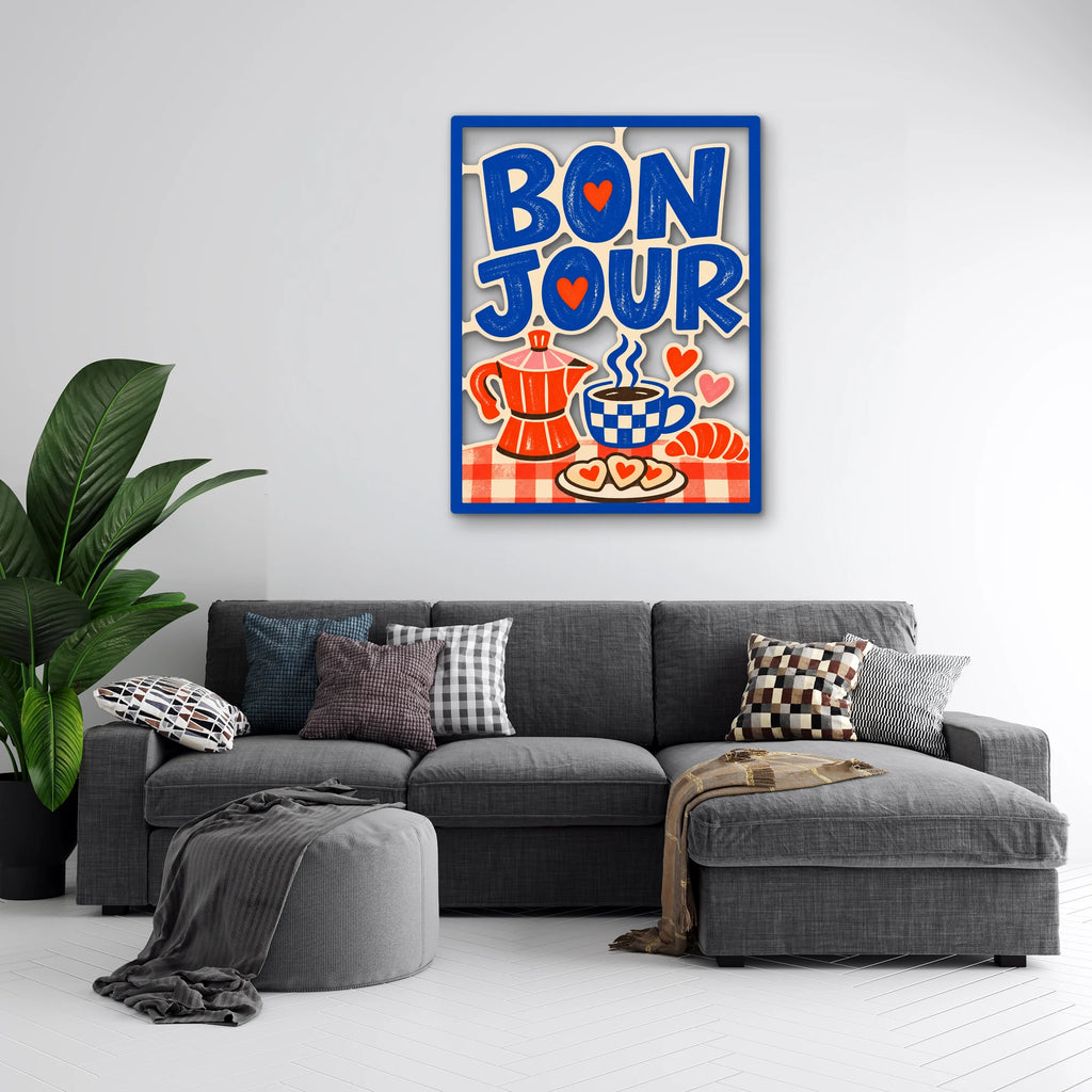 Bonjour Kahvaltı Tabelası Metal Tablo DEC0292