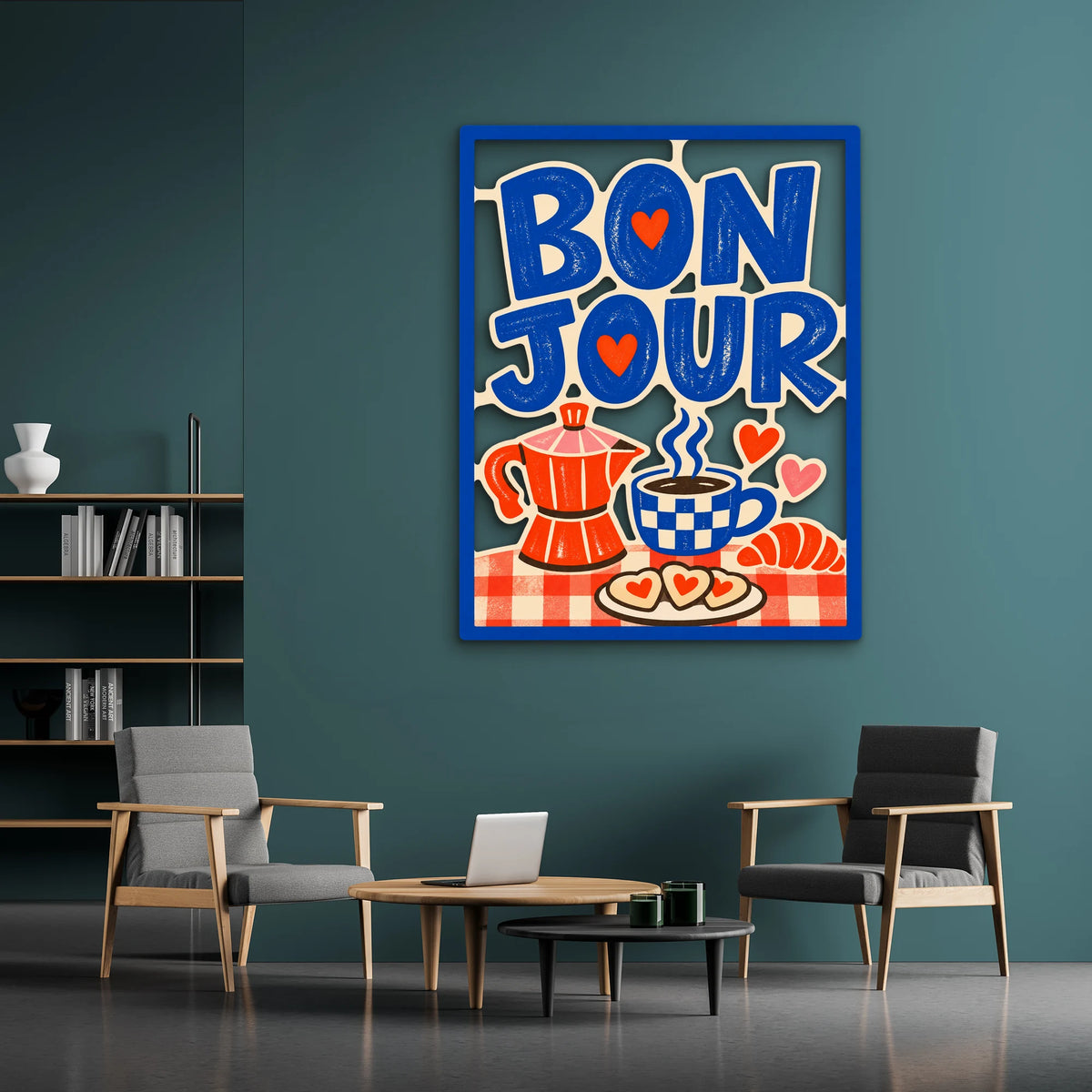 Bonjour Kahvaltı Tabelası Metal Tablo DEC0292