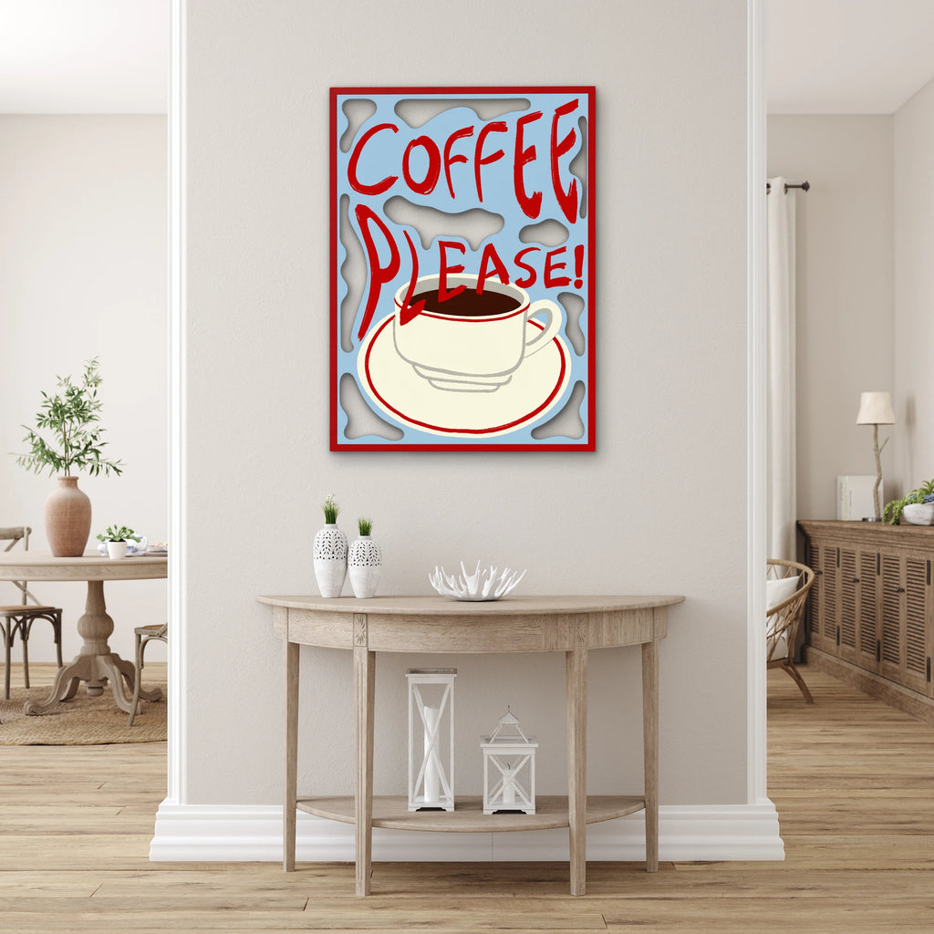 Coffee Please Kahve Tabelası Metal Tablo DEC0313