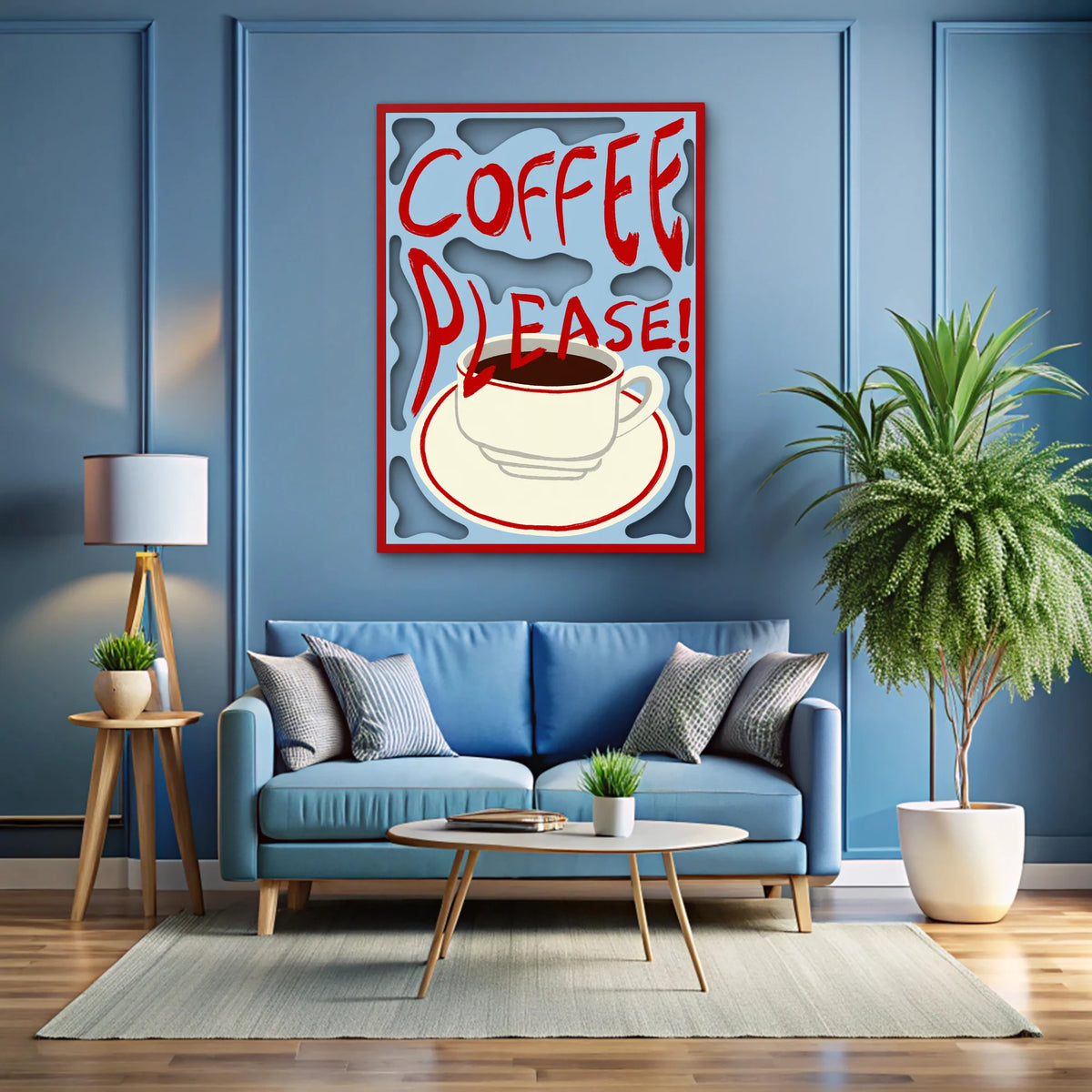 Coffee Please Kahve Tabelası Metal Tablo DEC0313