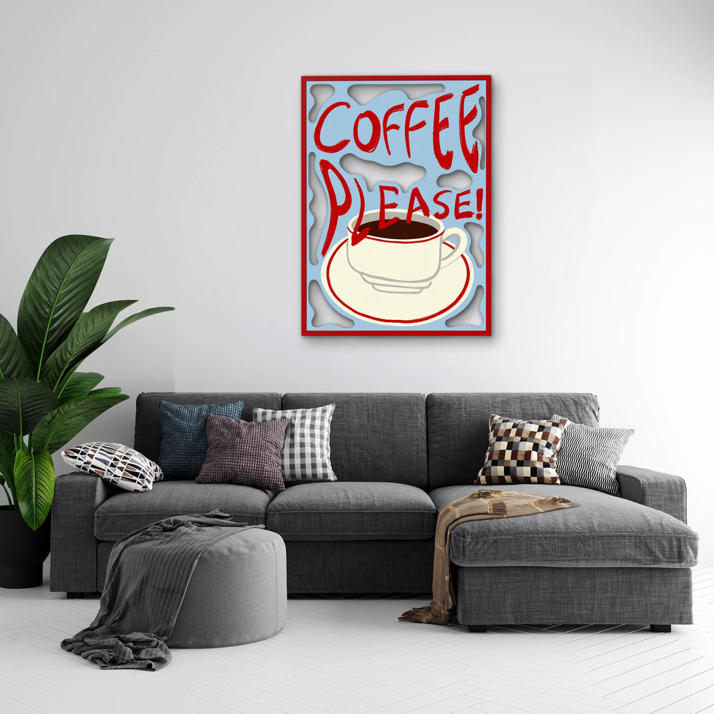 Coffee Please Kahve Tabelası Metal Tablo DEC0313