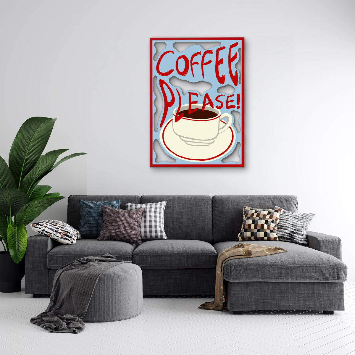 Coffee Please Kahve Tabelası Metal Tablo DEC0313