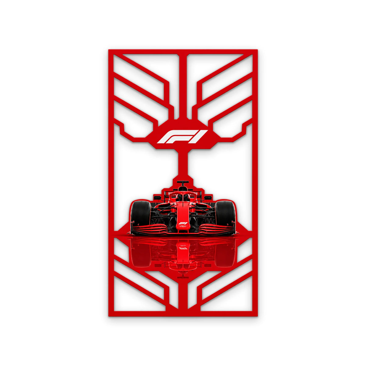 Kırmızı Formula 1 Yarış Aracı Metal Tablo DEC0317